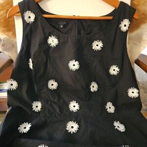 Talbots Ladies Linen Sunflower Dress Size 16 - Picture 3 of 4 Talbots Ladies Li